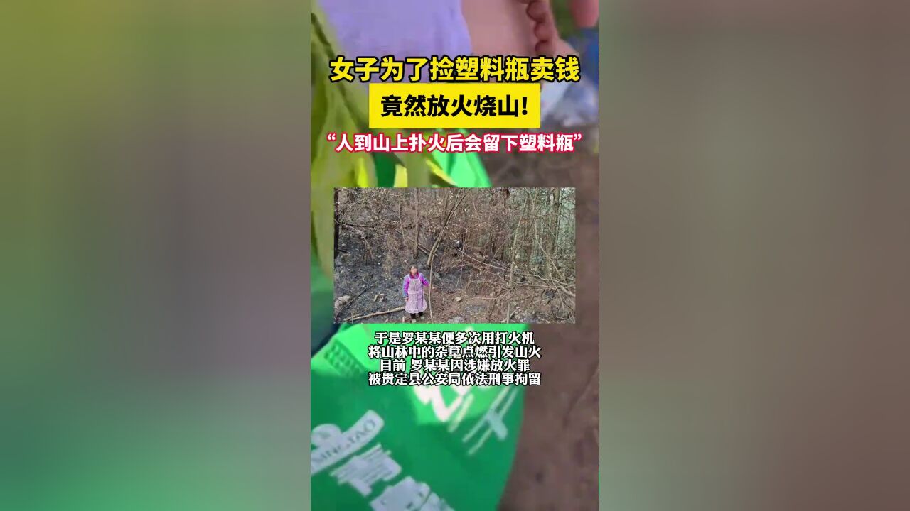 捡塑料瓶引发悲剧，放火烧山的警示_全面解答解释落实