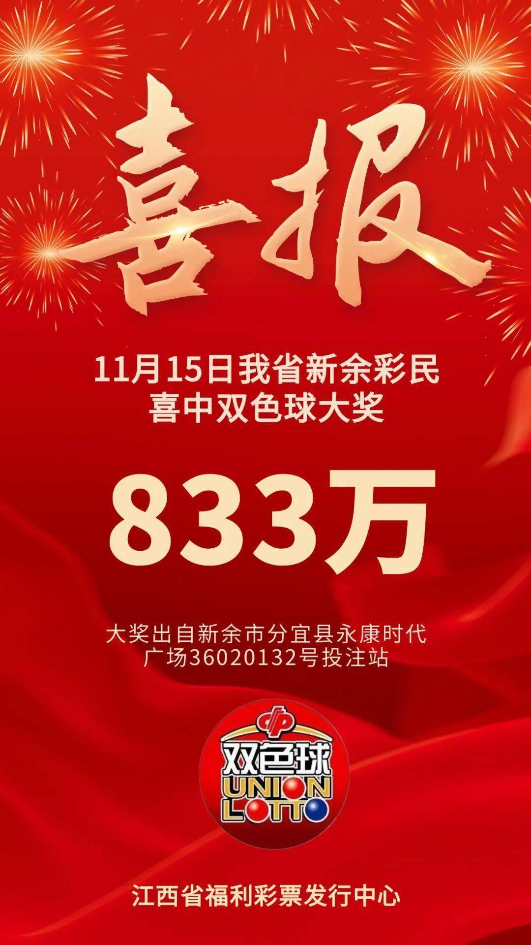 震撼！江西福彩巨奖254051400元震撼降临！揭秘幸运背后的故事